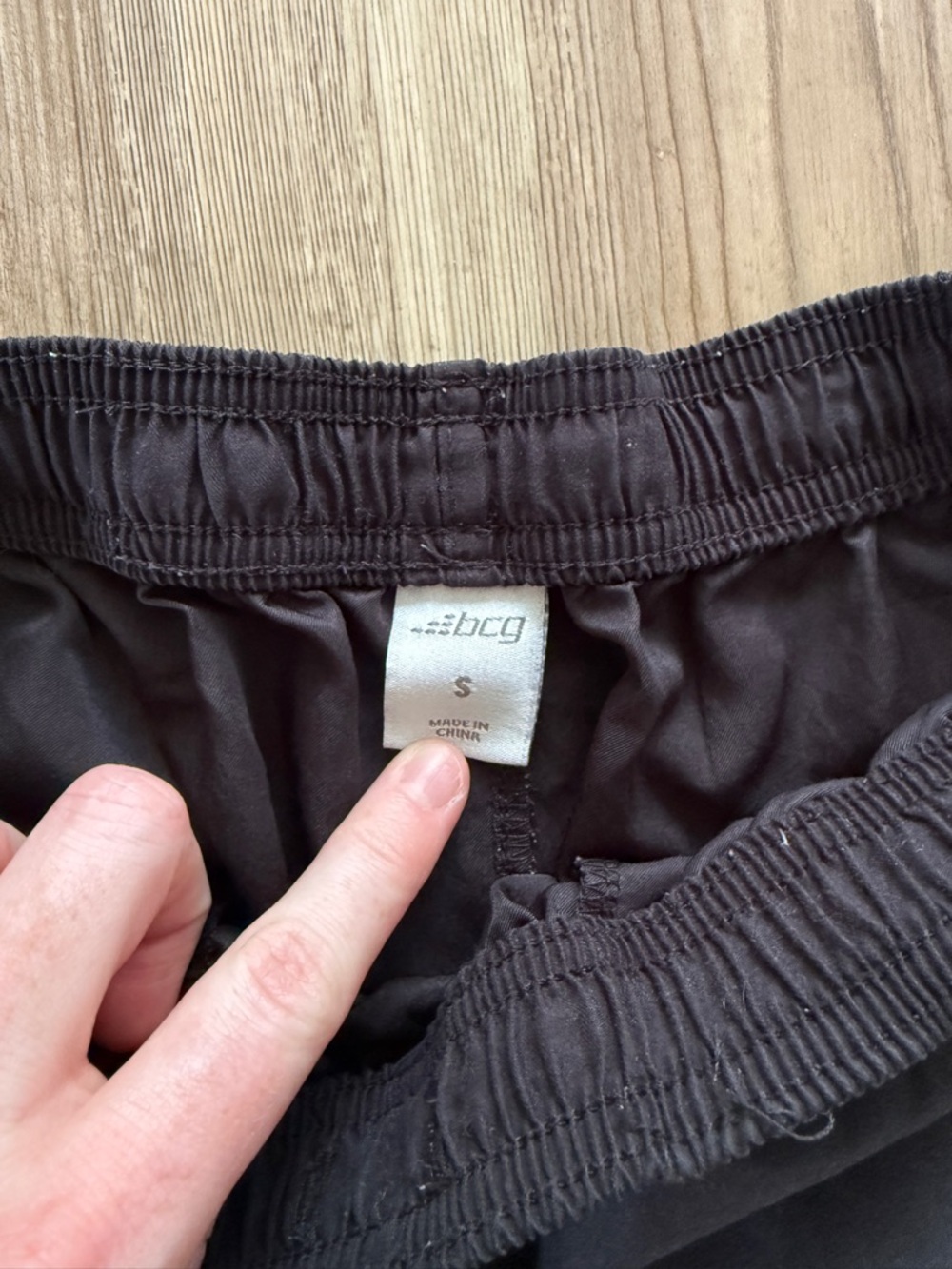 bcg Black Athletic Shorts with White Piping - Picture 2 of 2